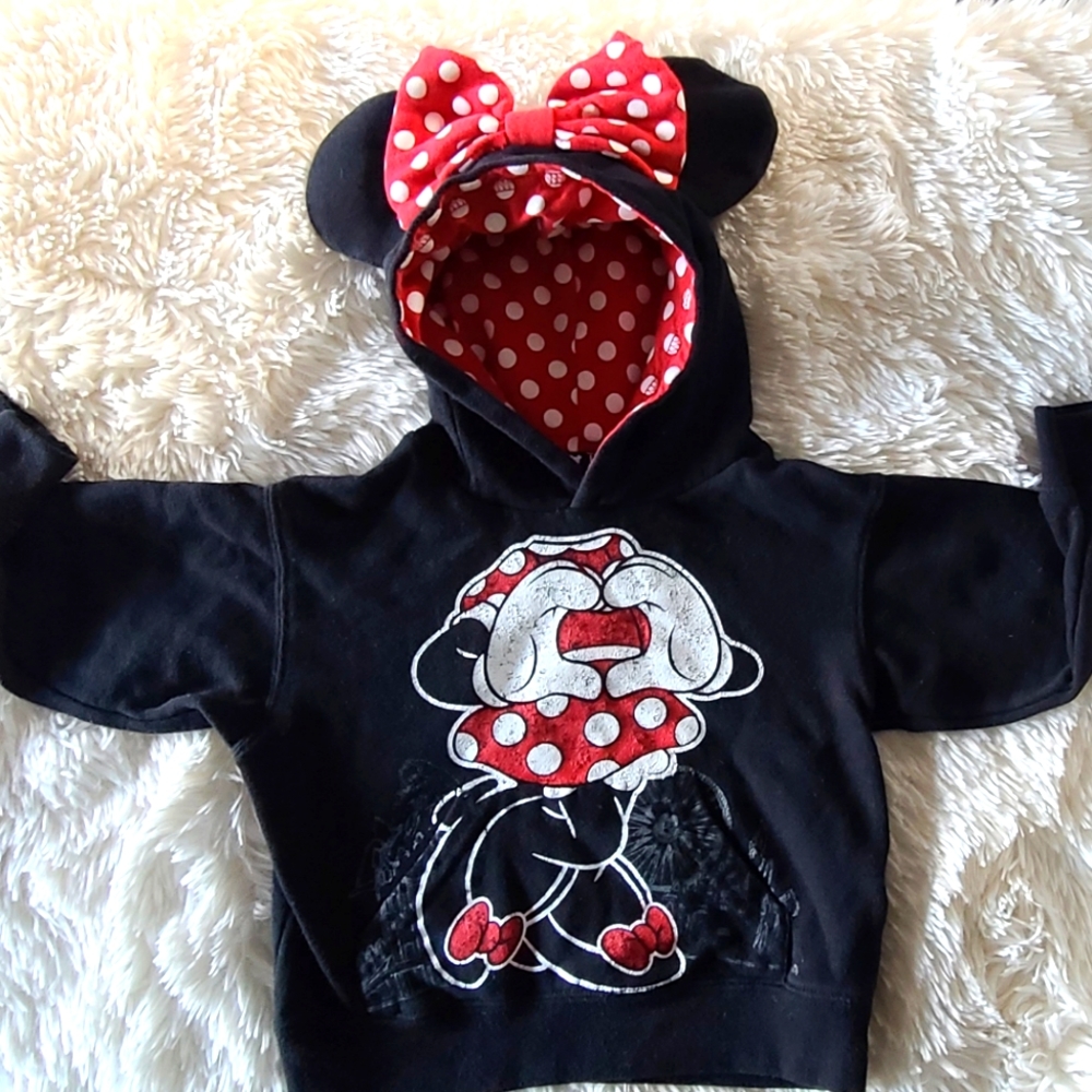 Disneyland Little Girls Minnie Hoodie (2t)